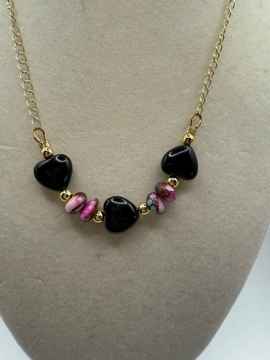 Black Onyx Bar Necklace