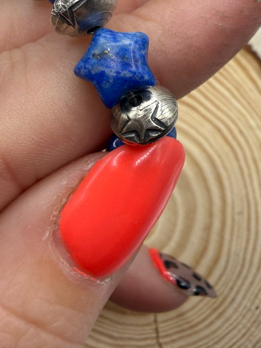 Lapis stretch bracelet