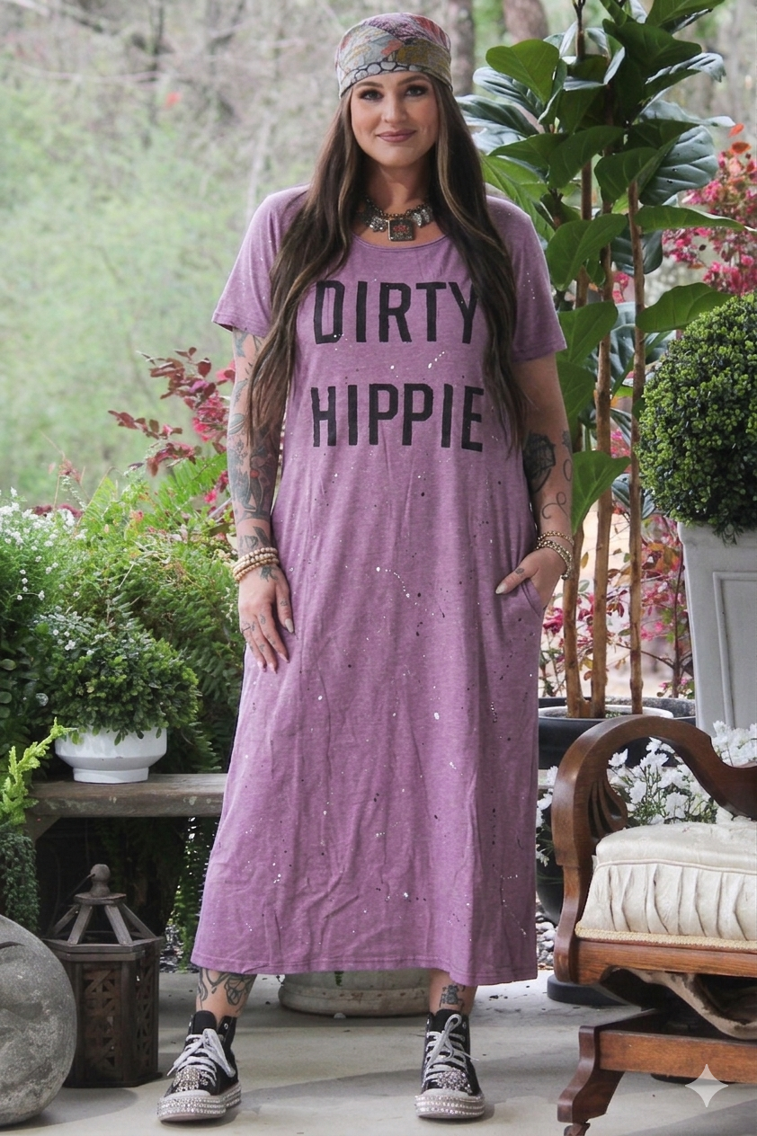 Dirty Hippie Dress - Vintage Berry