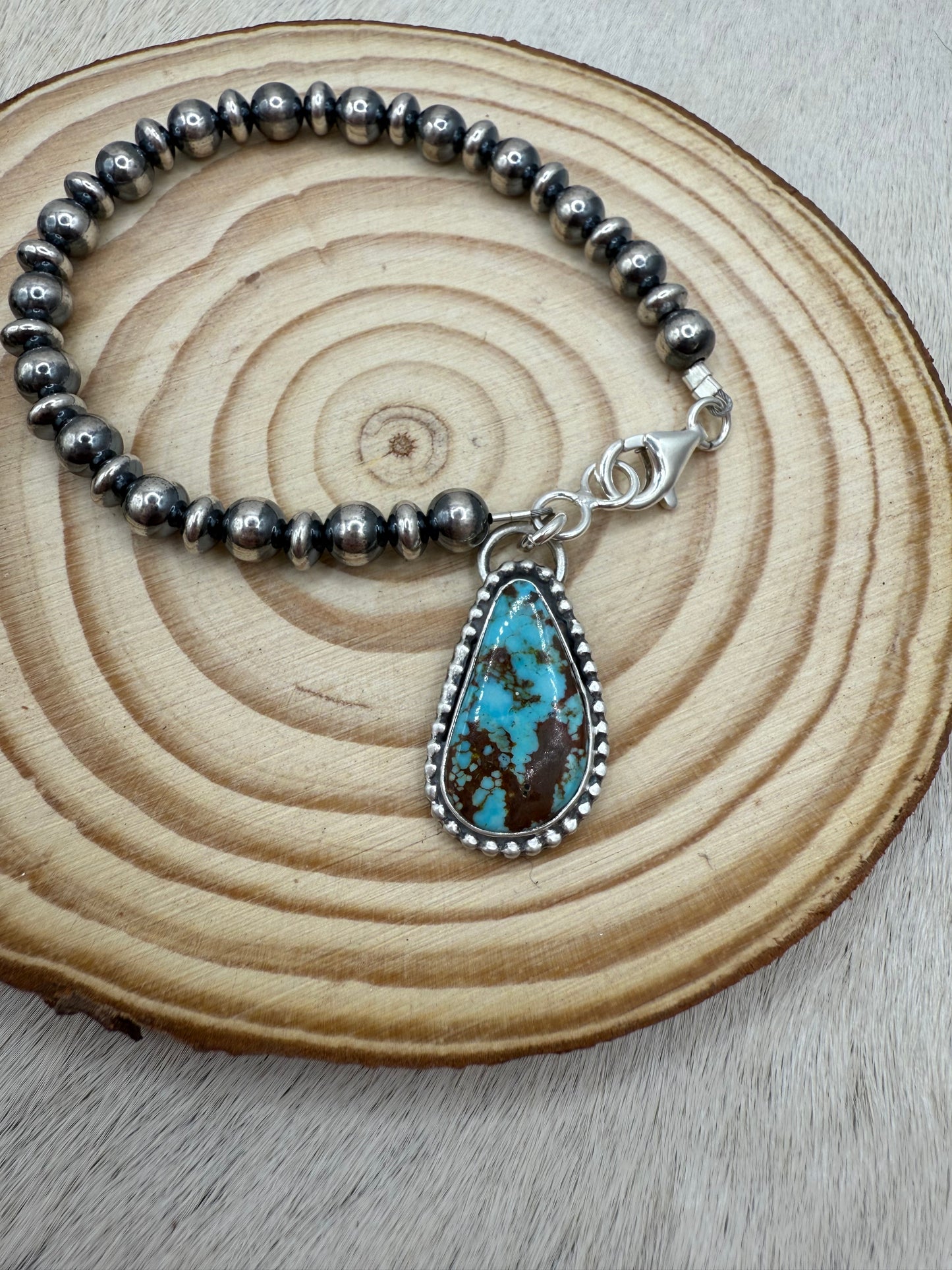 Mine 8 charm + pearl bracelet