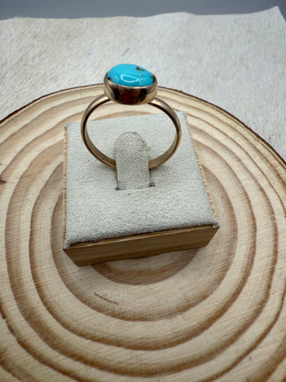 14k Gold + Turquoise Ring