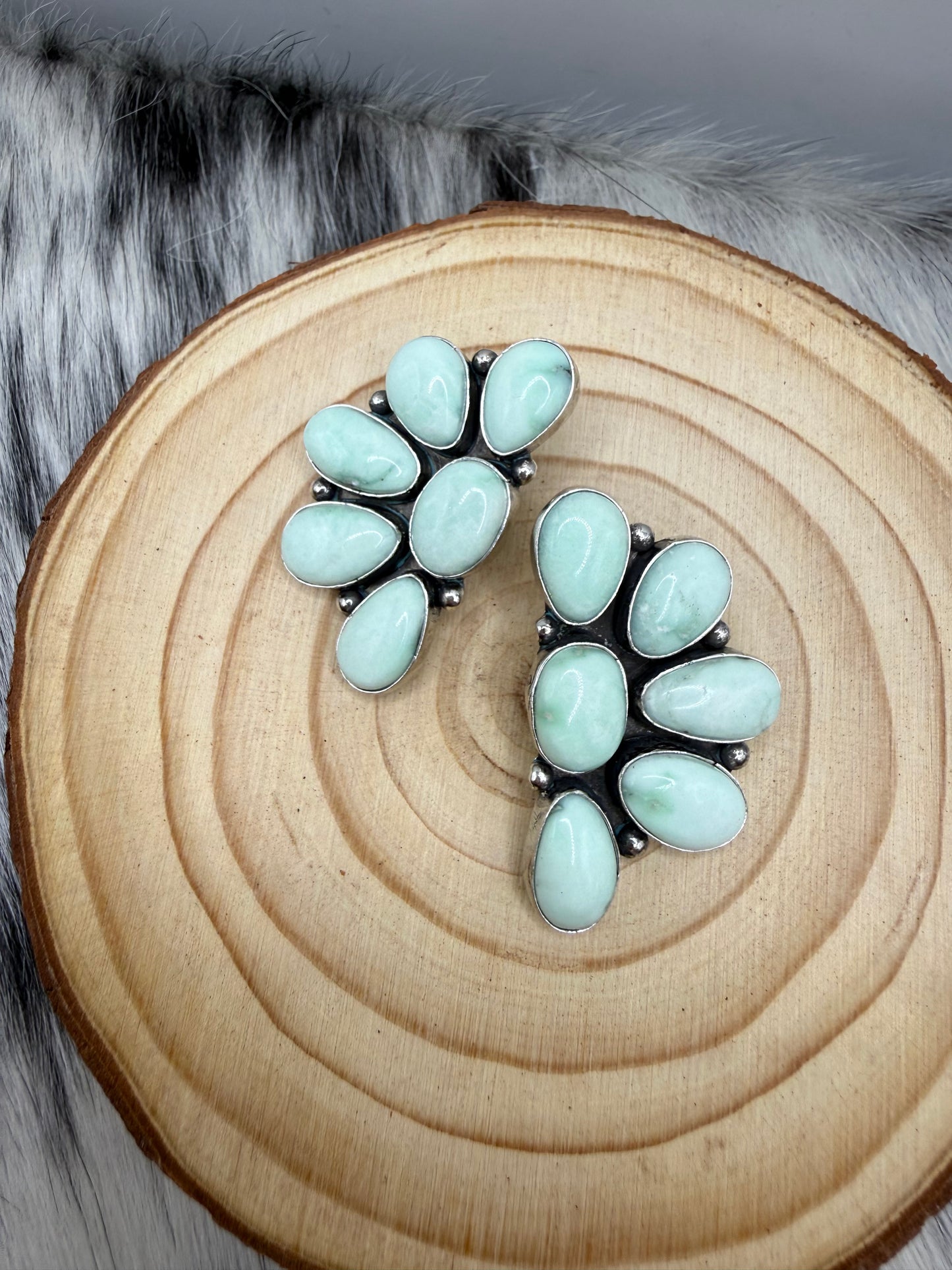 Paloma half cluster earrings