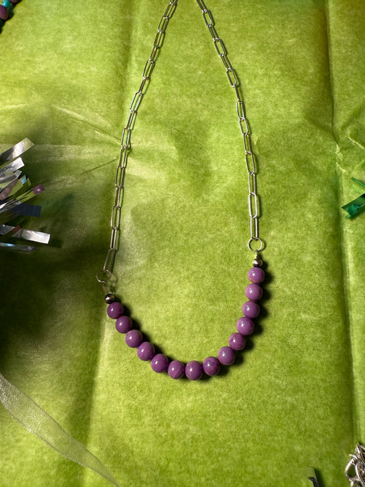 Phosphosiderite Bar Necklace