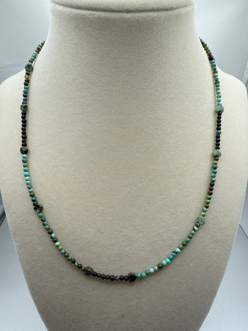 16” 2mm turquoise + hearts