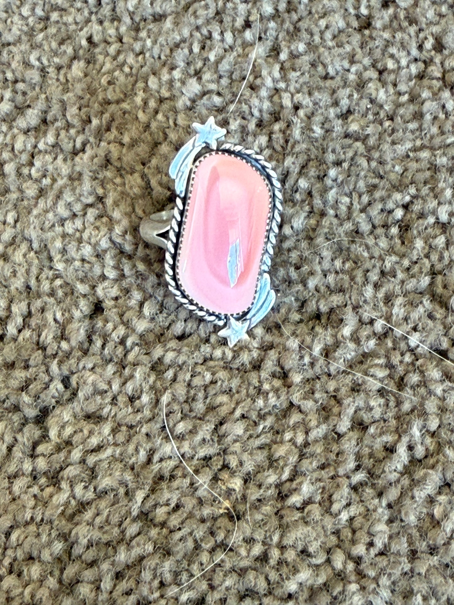 Pink conch ring- yovana