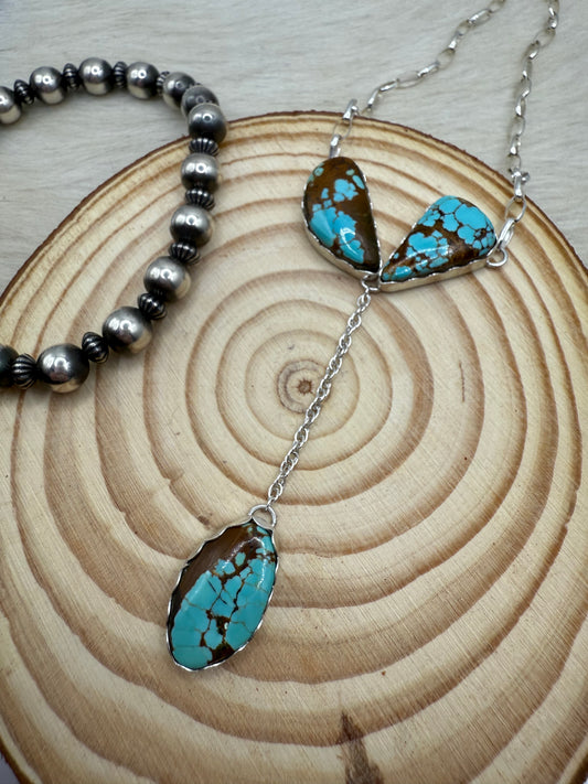 3 stone drop necklace