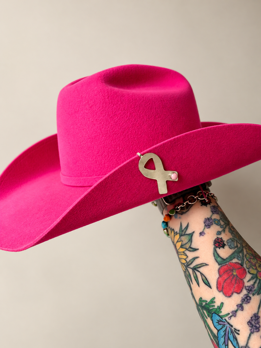 Tough enough to wear pink hat pin