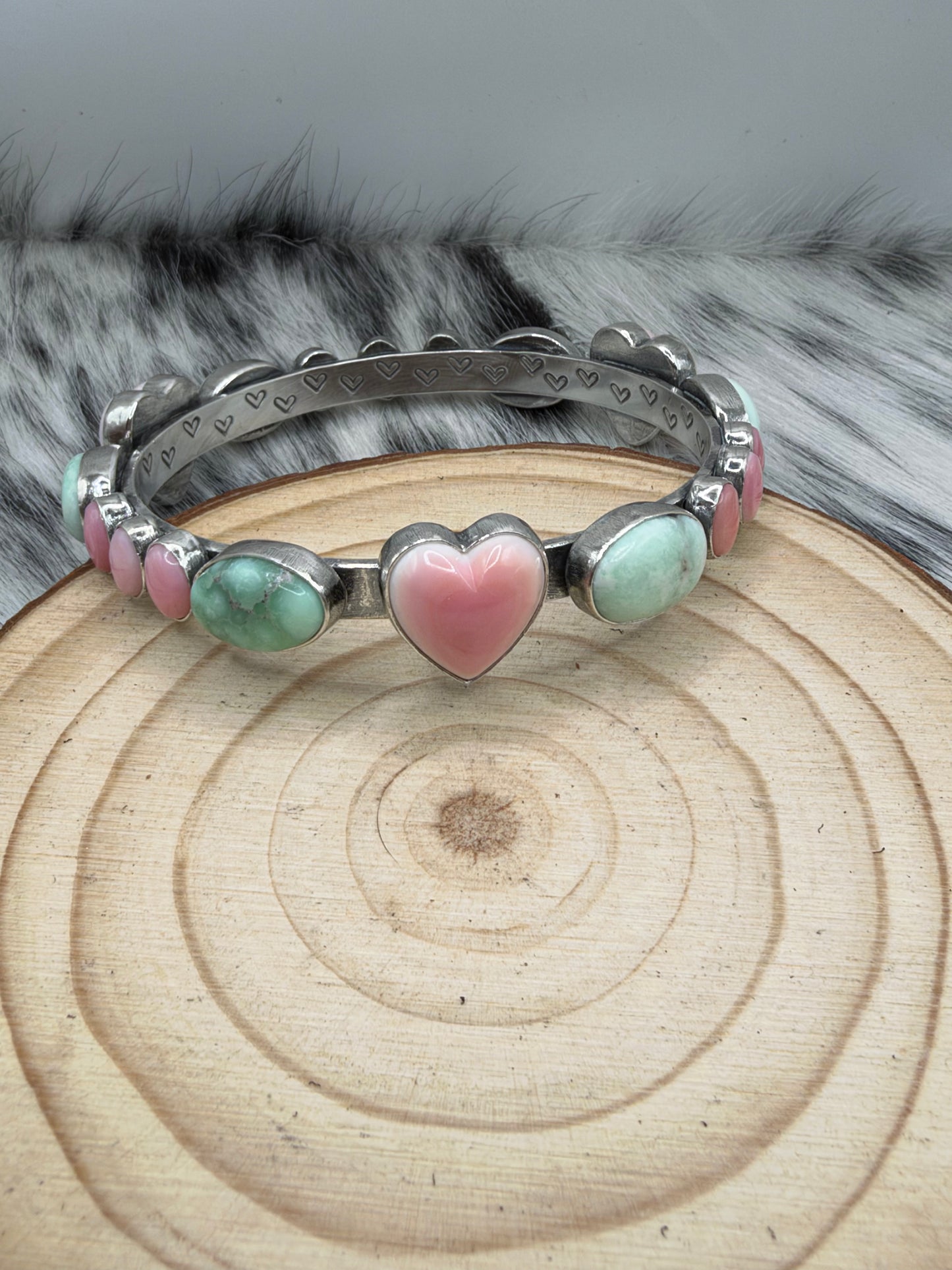 Pink conch + Paloma Bangle
