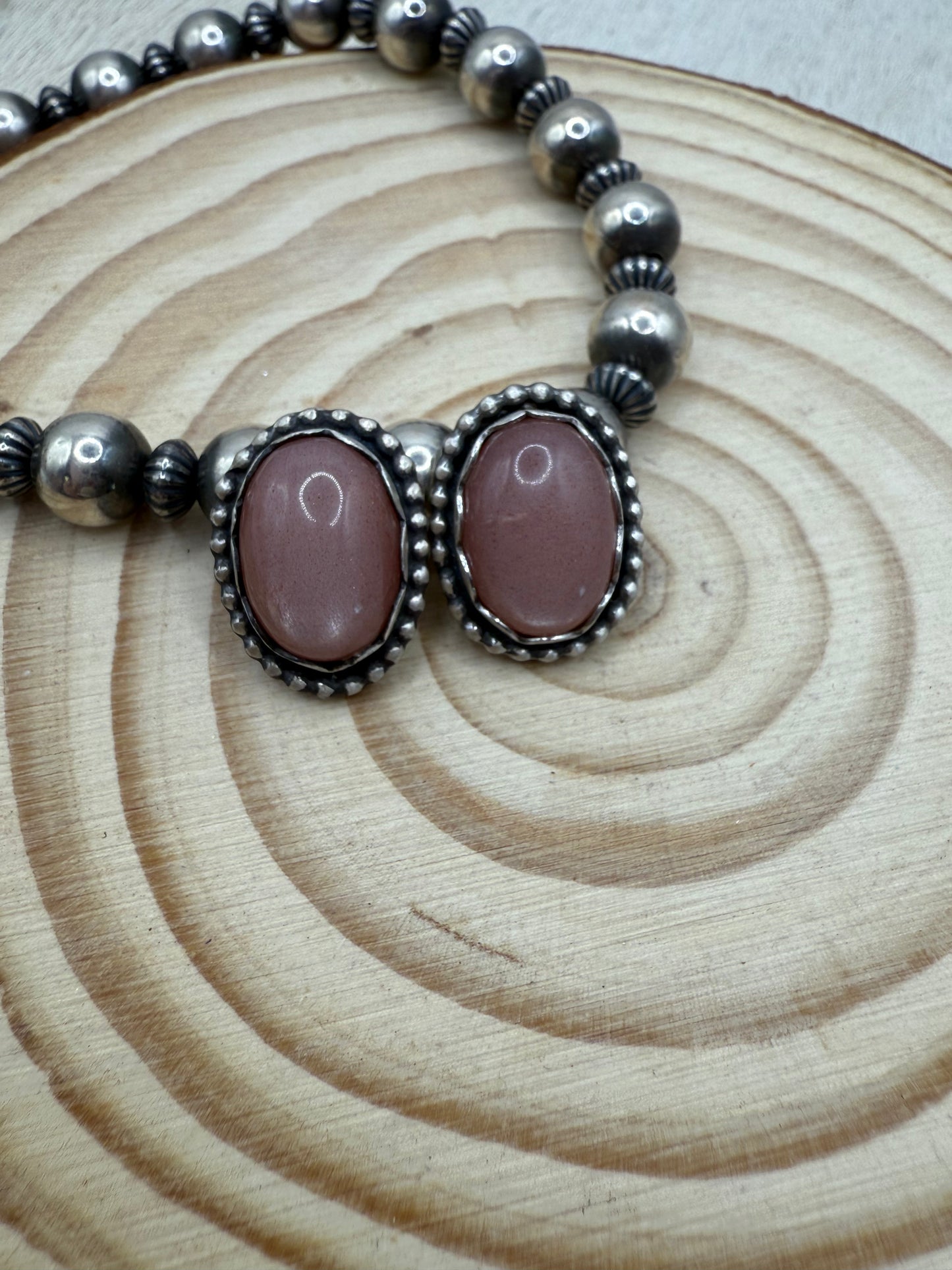 Peach Moonstone Earrings