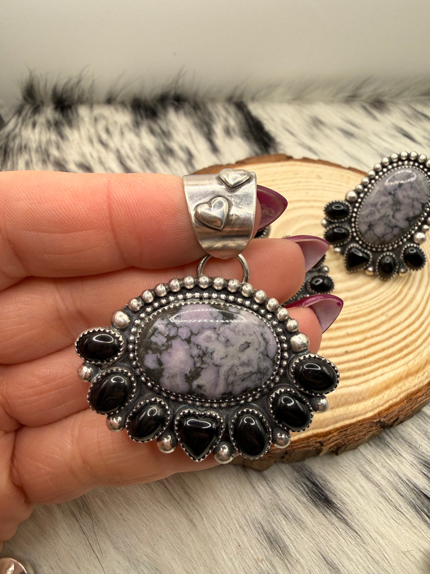 Morado + Black Onyx Pendant