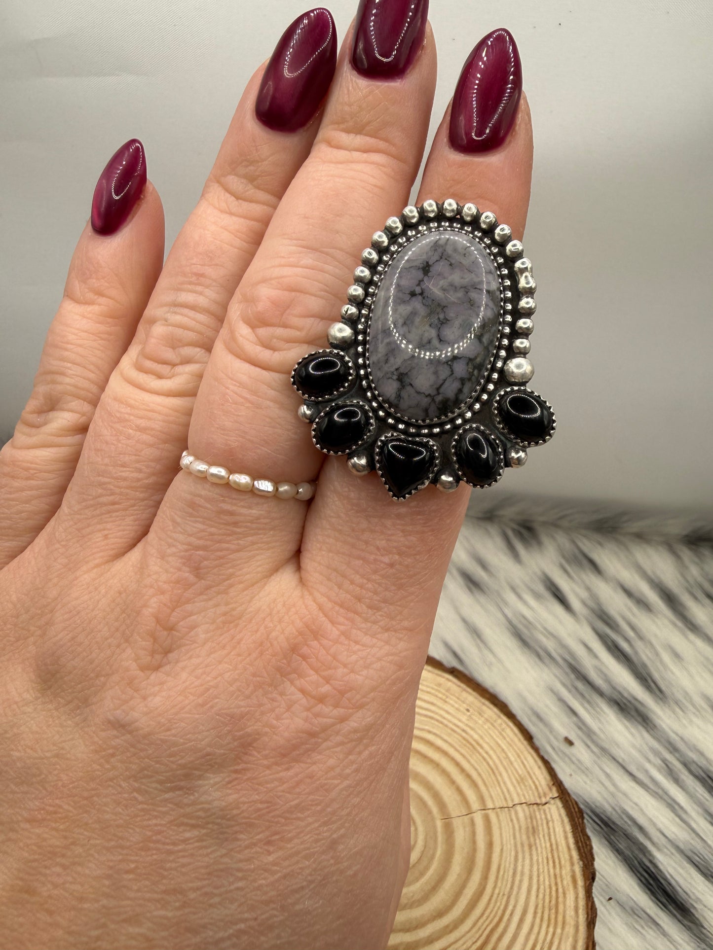 Morado + Black Onyx Ring