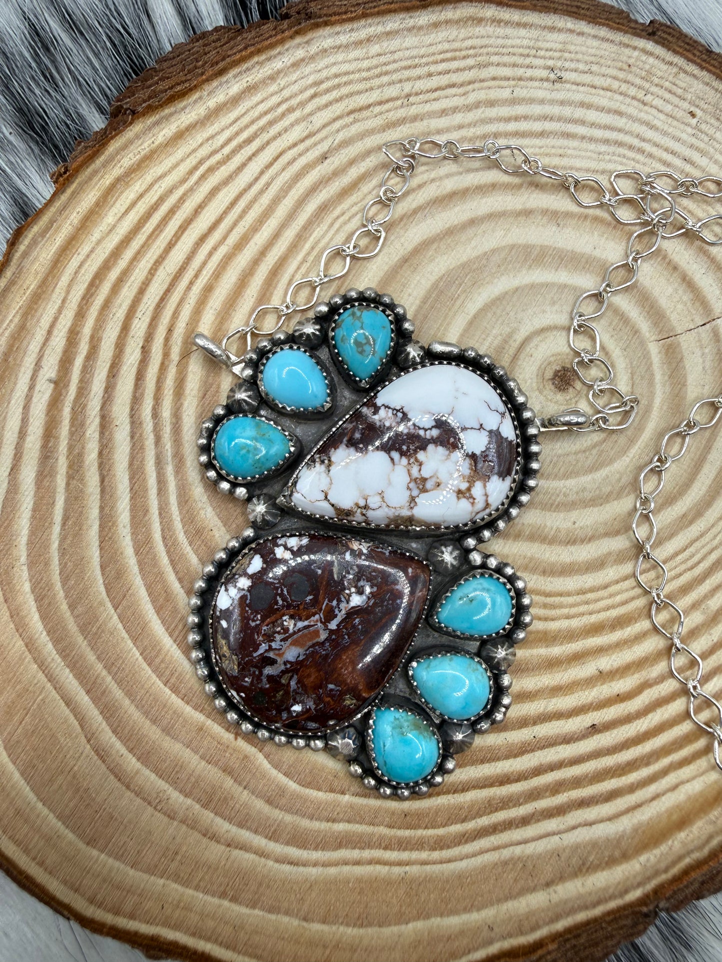 Wild horse + Kingman Necklace