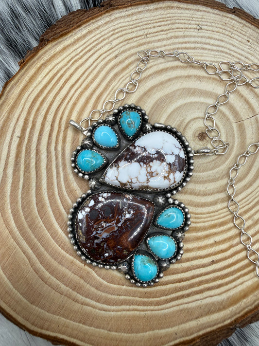 Wild horse + Kingman Necklace