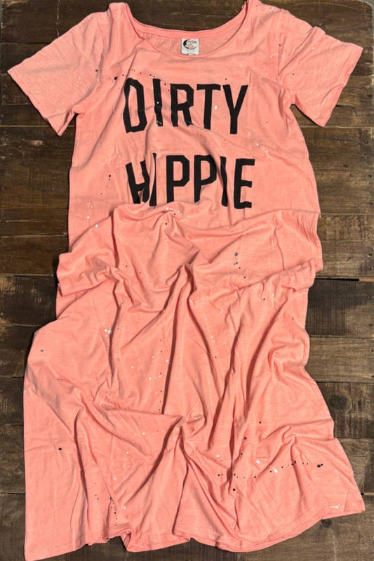 Dirty Hippie Dress - Vintage Coral