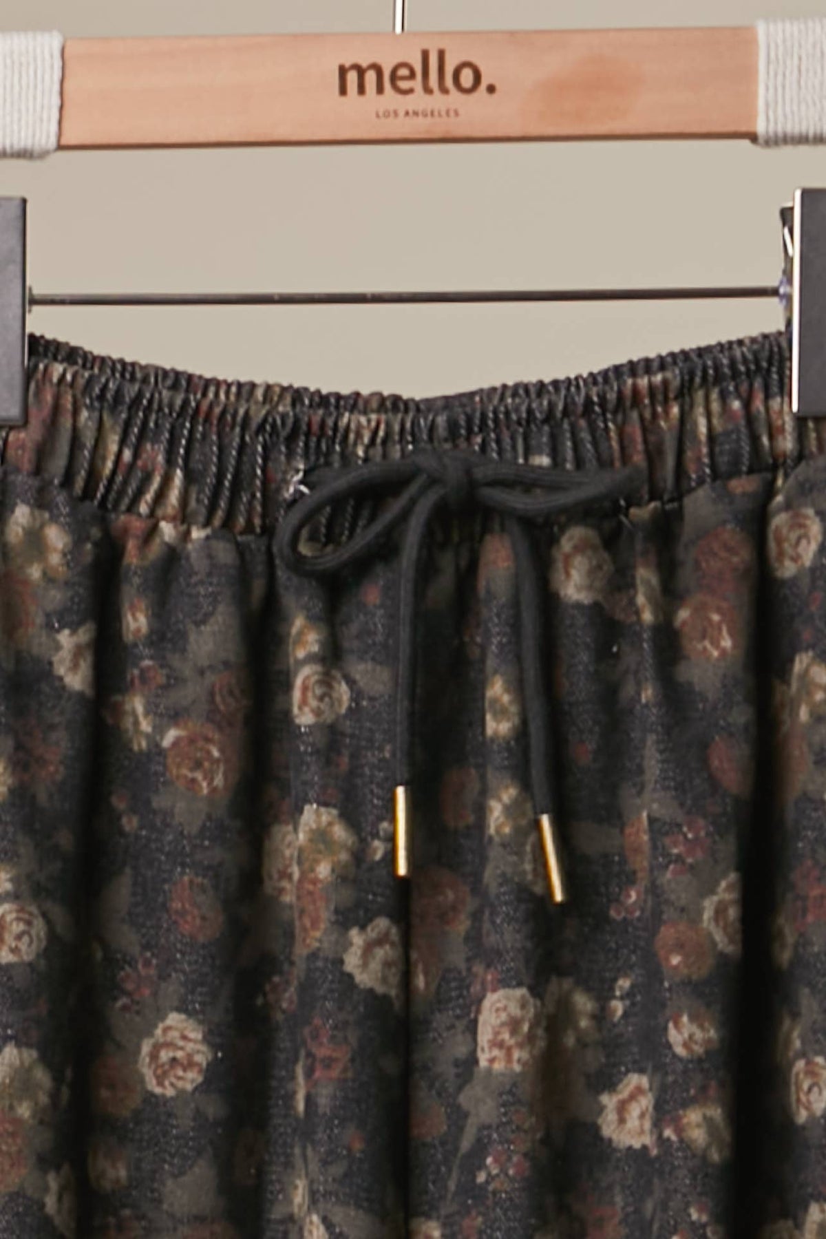 Floral Print Patchwork Wide-Leg Pants