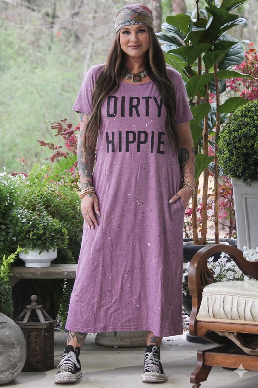 Dirty Hippie Dress - Vintage Berry